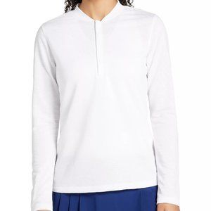 New Prince Women Tennis Top 1/4 Zip, White XS